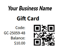 Gift Cards QR Code